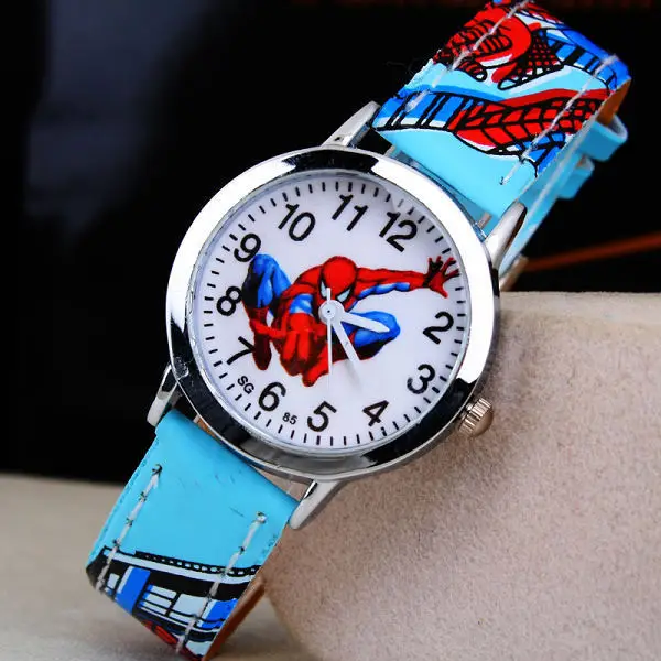Детские часы с героями мультфильмов для девочек и мальчиков, студенческие наручные часы, модные и повседневные часы, электронные подарочные часы с человеком-пауком