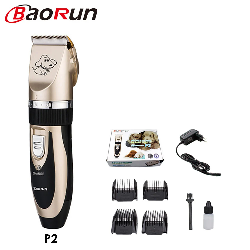 P2 Baorun P2 кусачки для собак, профессиональная машинка для стрижки домашних животных, кошек, триммер, набор, перезаряжаемая машинка для стрижки кошек, бритва для домашних животных - Цвет: P2