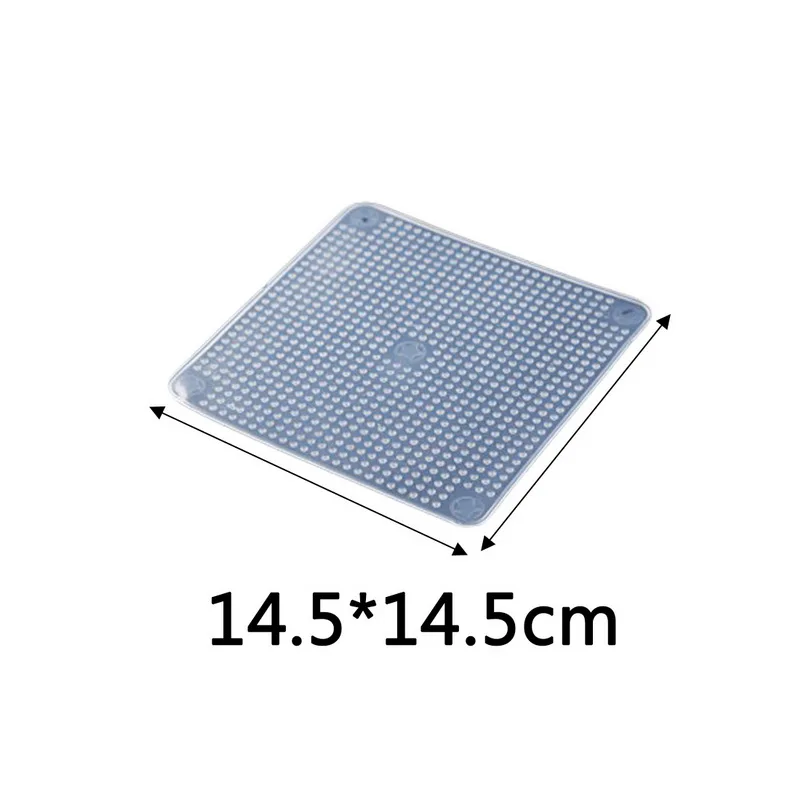 M(14.x14.5cm) HIFUAR 4 шт многоразовая силиконовая крышка чаши прозрачный расширяемый силикагель многофункциональные растягивающиеся крышки для консервантов - Цвет: M(14.x14.5cm)