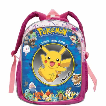 

Fashion Cute School Bags For Girls Pink Pikachu Cartoon Backpack Kids SchoolBags Children Mochilas