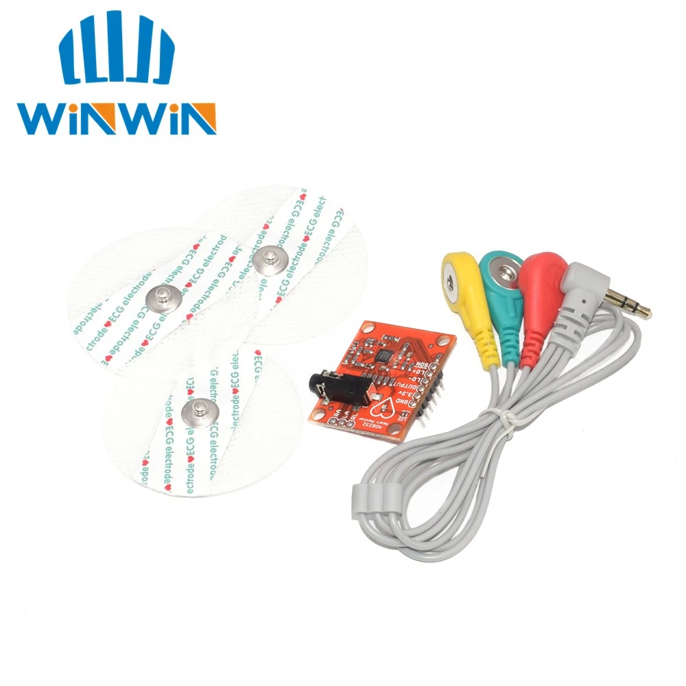 AD8232 Ecg модуль измерение показателей ЭКГ Пульс сердце датчик мониторинга комплект