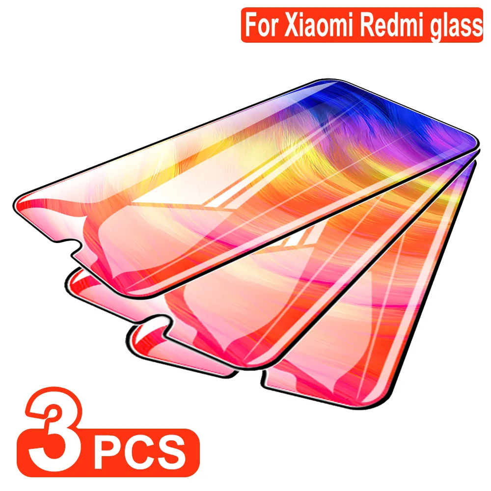 

3Pcs Tempered Glass On For Xiaomi Redmi Note 8 6A 7A 5 Full Cover Screen Protector For Redmi Note 7 MiA3 8Pro S2 Protective film