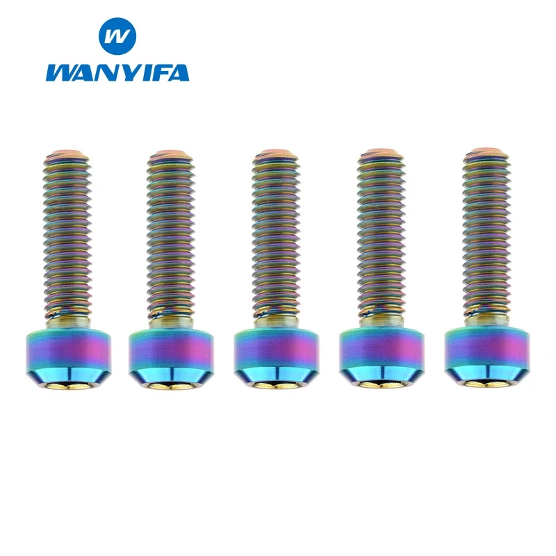Wanyifa 5 шт. M5x18mm перевернутый филе клеймо Винт С Титановым болтом для руля велосипеда