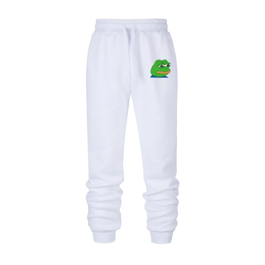 

2019 New Men Joggers Sad Frog Print Male Trousers Casual Long Pants Sweatpants Jogger Casual Elastic Fitness Workout Sport Pants