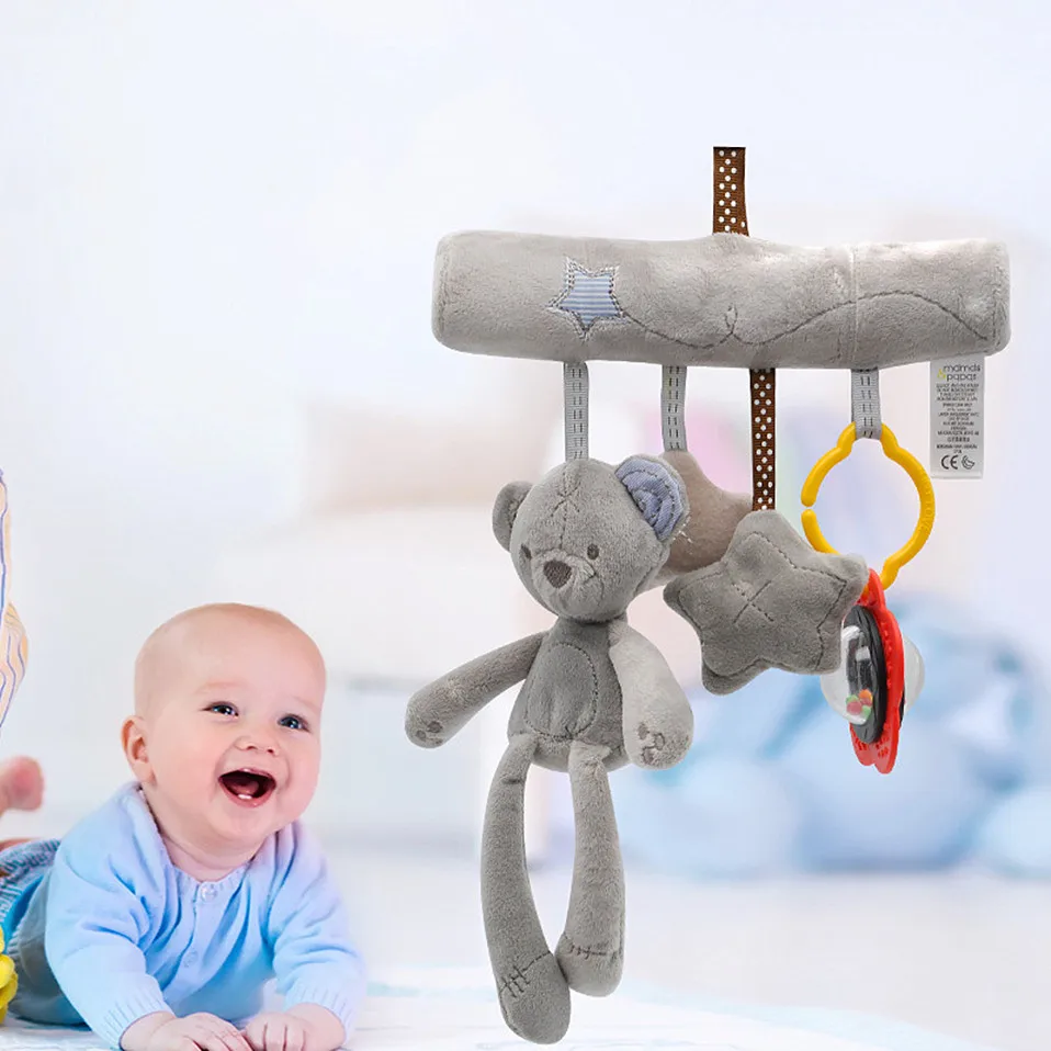 Детская кровать подвесная кроватка мобильный погремушка игрушки для ребенка 0-12 месяцев милое животное на коляску игрушка погремушки мобильный для детской коляски