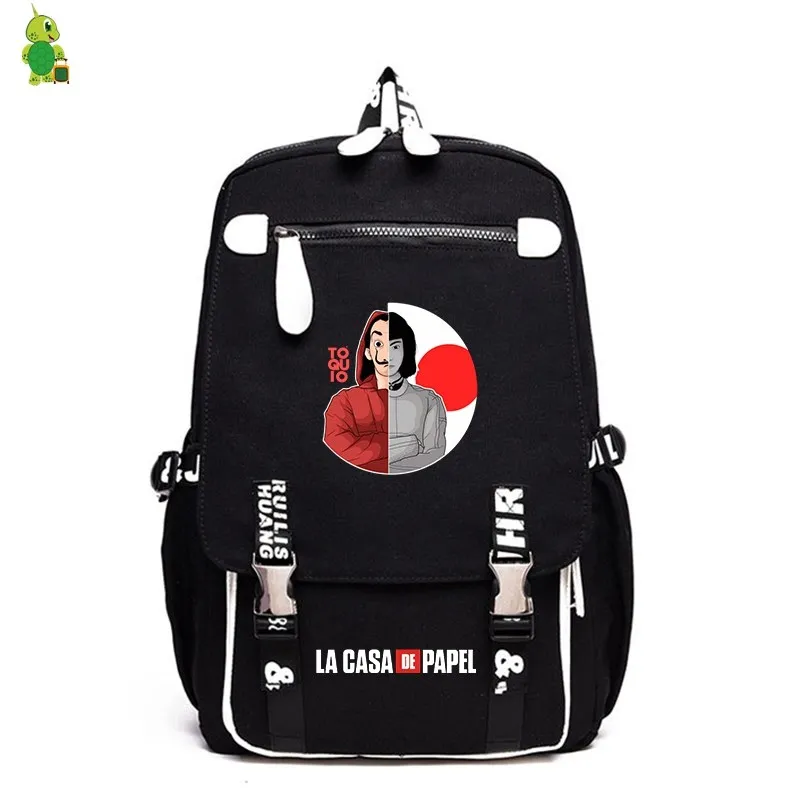 Mochila La Casa De Papel рюкзак для женщин школьные сумки для подростков девочек мальчиков мужской рюкзак для ноутбука большой дорожный рюкзак