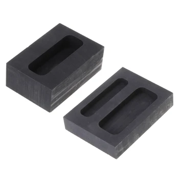 

2x 100g/150g Graphite Ingot Mold Corrosion Resistance Non-stick 1 and 2 Slots