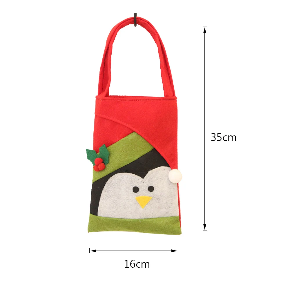 Hoomall Navidad держатели для подарков вечерние украшения Рождественский подарок сумка со снеговиком Рождественская вечеринка держатель для Apple 31x21cm - Цвет: E 22x16cm