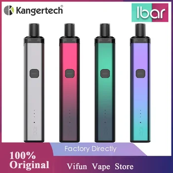 

Original 800mAh KangerTech Ibar Pod Kit 2ml pod cartridge Kanthal 1.2ohm Coil & 3 Level Battery Indicator Vape kit VS Caliburn