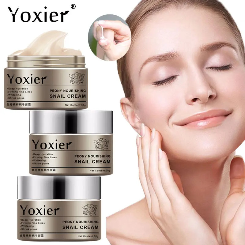 Yoxier Peony Nourishing Snail Cream Antiaging Face Cream Wrinkle Whitening Moisturizing Oil