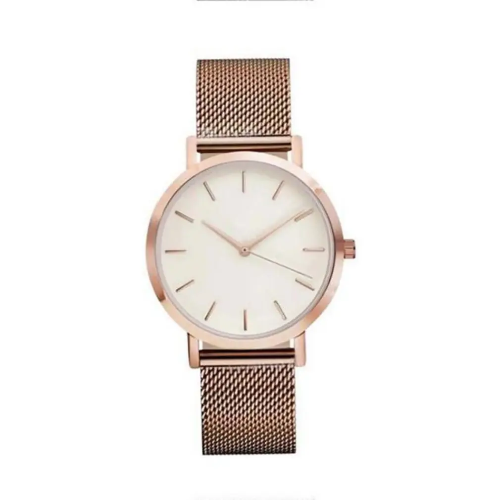 

Men's and Women's Watch Marble Gold Silver Mesh Belt Leisure Clock Quartz Stainless Steel With Analog Simple New Fashion Watch