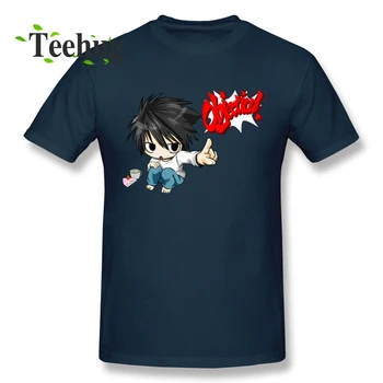 

Cute Cartoon Death Note L T Shirt Man Stylish Summer Streetwear 100% Cotton S-6XL T-shirt