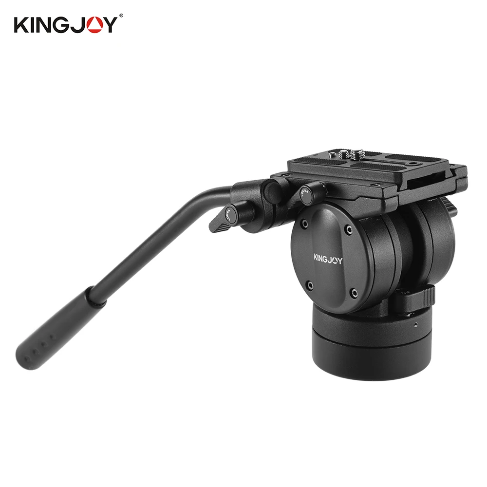 KINGJOY VT-2510, гидравлическая амортизирующая головка штатива, шаровая Головка с винтовым креплением 1/"& amp 3/8" для камеры Nikon Canon DSLR