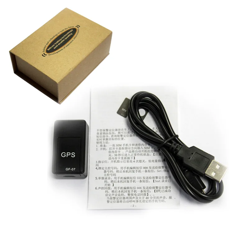 GPS Tracker Mini Portable GPS Locator For The Elderly Children Tracking Positioning Strong Magnetic Adsorption Car Burglar GF07