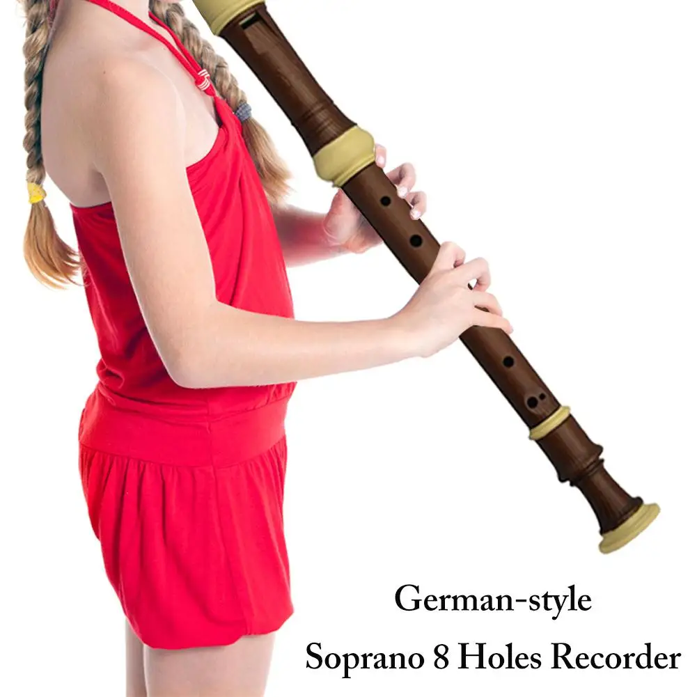 Сопрано рекордер 8 отверстий длинная флейта немецкий стиль C Ключ Красочный прозрачный рекордер s музыкальный инструмент с чистящим стержнем
