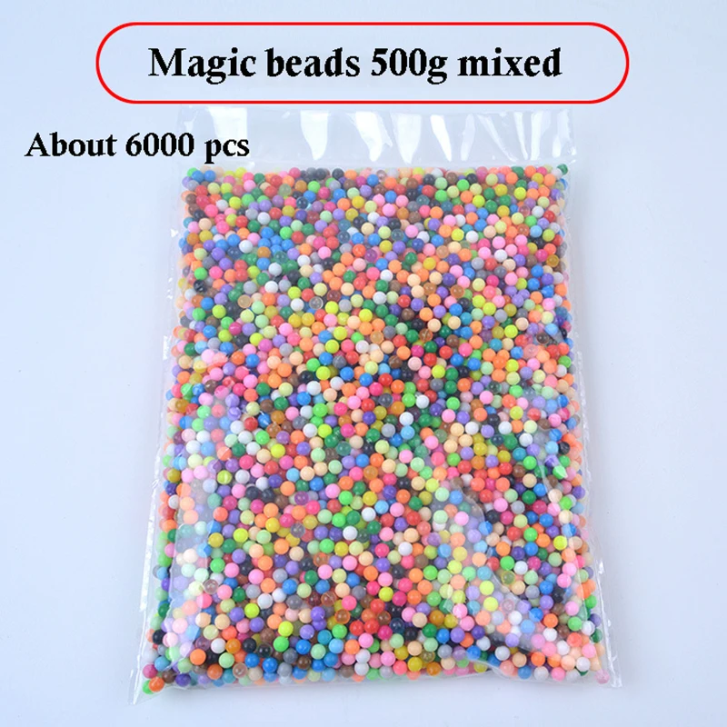 Magic beads 6000 Объемные бусины с водным туманом, бусины с водной росой, Детские DIY Развивающие игрушки, волшебные шарики с водной палкой, водные игрушки Beans для детей - Цвет: Magic beads 6000