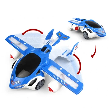 

2in1 360'' Rotation Deformation Airplane Plane Music LED Light Flying Car Toys for Children Airplane Plane Model Baby Toys Gift