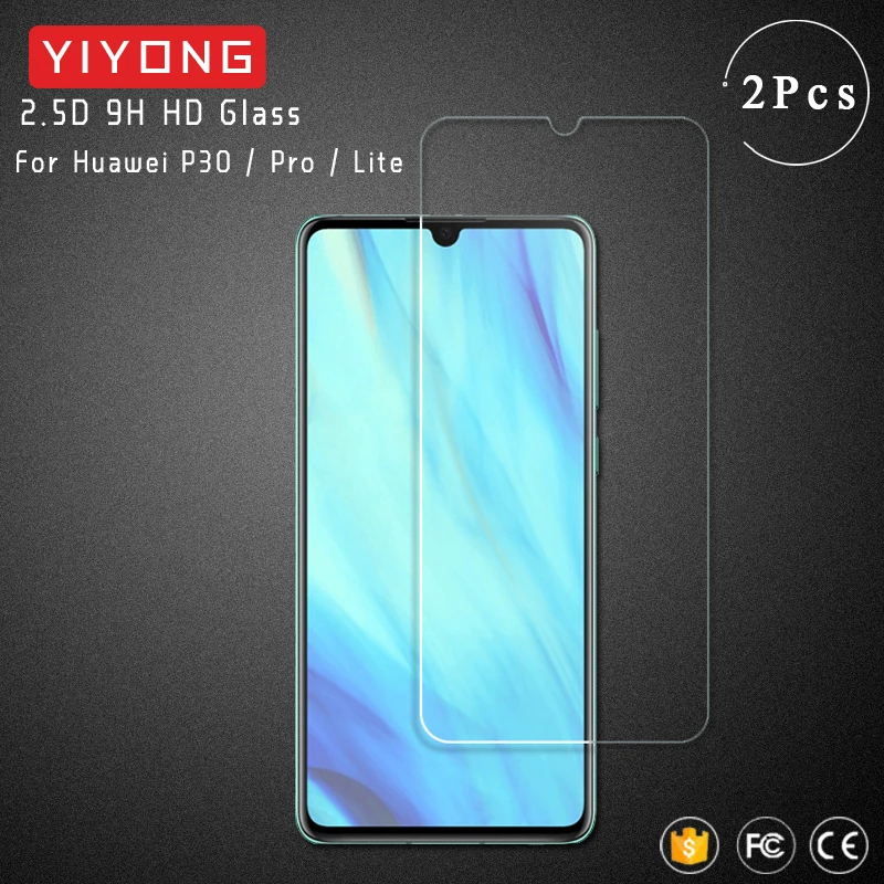 

YIYONG 2.5D Screen Glass For Huawei P30 Pro Lite Tempered Glass Screen Protector For Huawei P20 Lite Pro 2019 Protective Glass