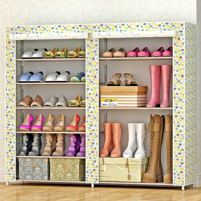 Color 2 6 Layer Portable Non-woven Fabrics Large Shoe Rack Organizer for Home Bedroom Furniture полка для обуви Shoe Cabinet - Цвет: Color 2