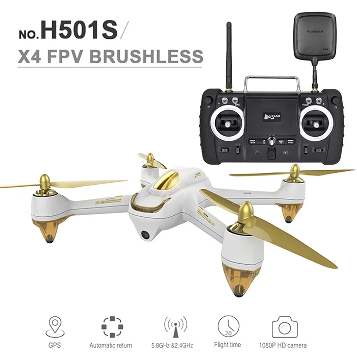 Hubsan H501S X4 camera Drone 5.8G FPV GPS RC Quadcopter 10CH Brushless with 1080P HD Camera 4K Wifi FPV Advanced Camera Drone