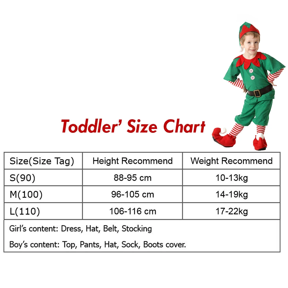 Зеленые рождественские костюмы с изображением эльфа, для взрослых, Санта Клауса, маскарадные Семейные комплекты детское карнавальное платье новогодний наряд для девочек, шапка - Цвет: Toddler boy