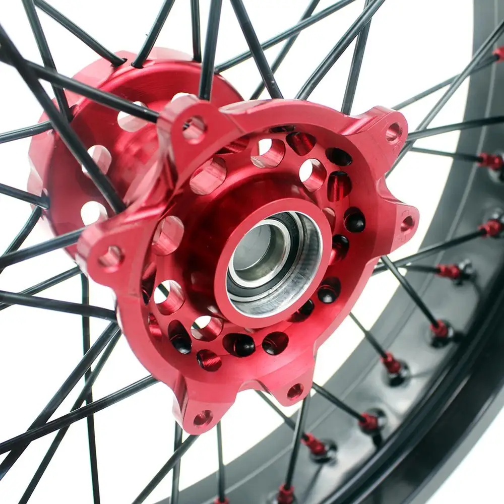 KKE 3 5/5 0*17 &quotсупер мото мотард колеса диски Набор для HONDA CRF250R 2014 2021 CRF450R 2013 2020 черные