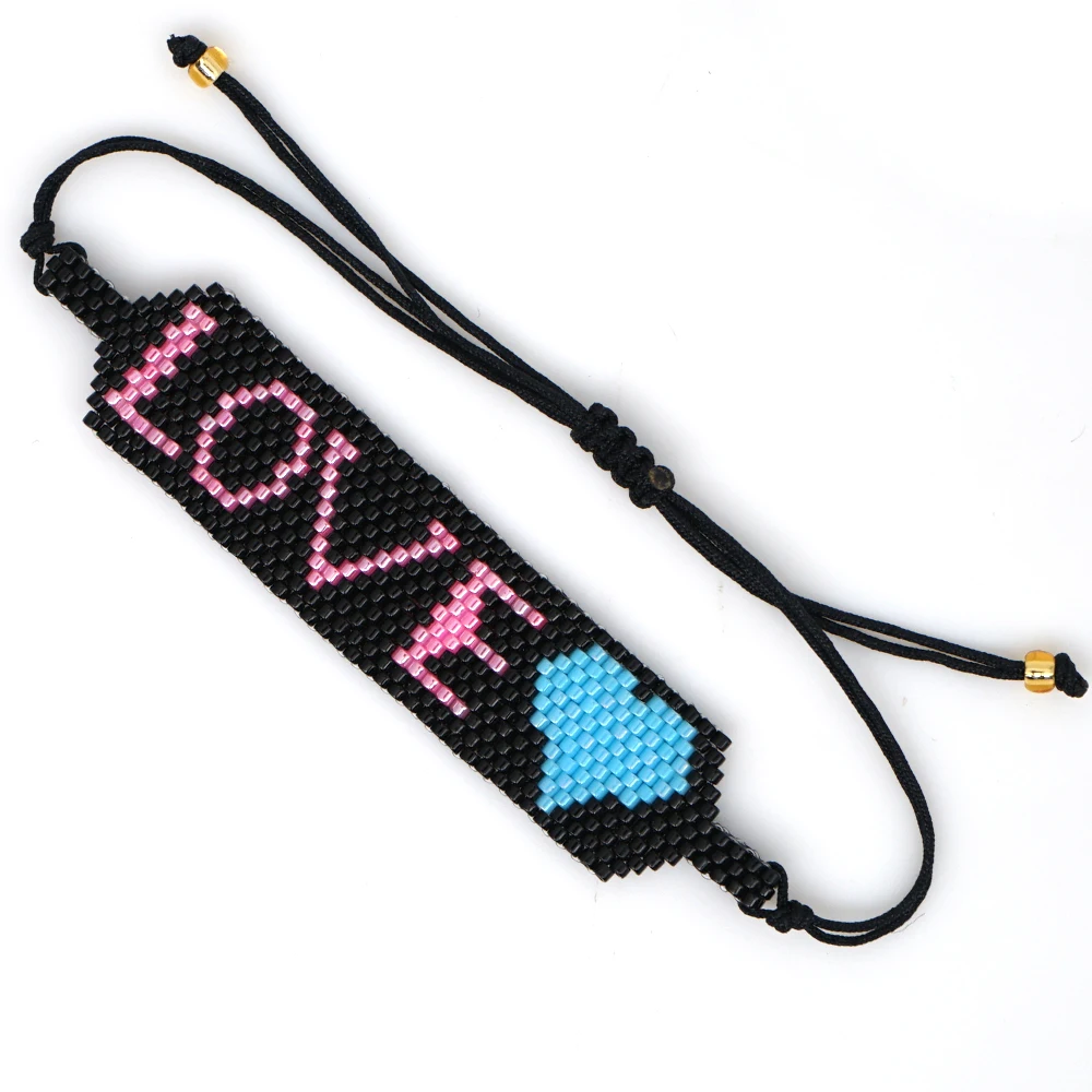 Go2boho MIYUKI сердце браслет любовь браслеты с буквами Pulseras Mujer Moda женские богемные Insta украшения для влюбленных любовников подарок новинка