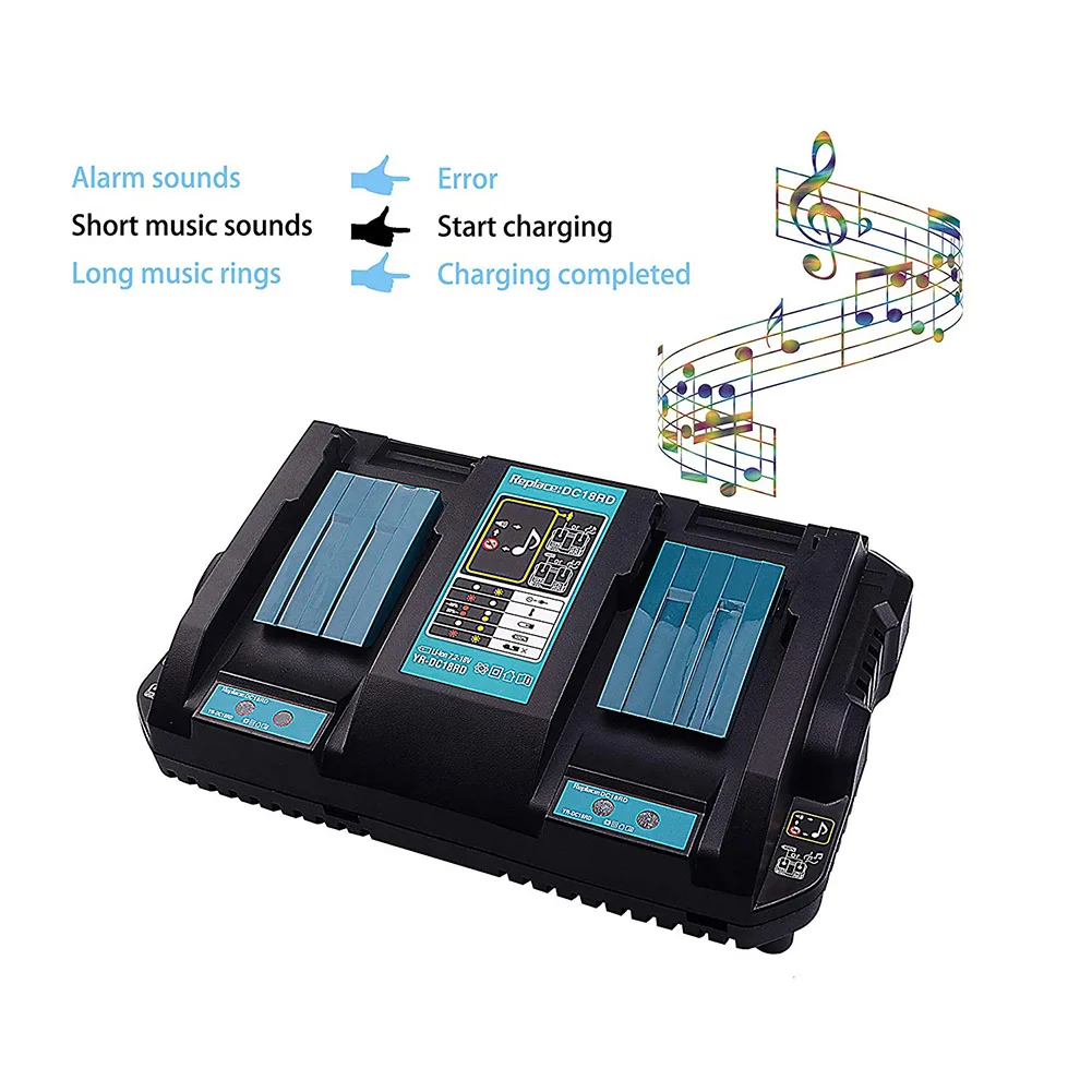 

Fast Battery Charger Dual Charging 14.4V/18V DC18RD\RC 3A for MAKITA OD889