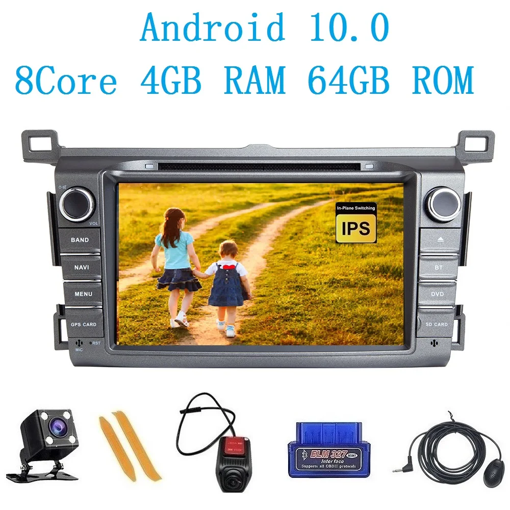ZLTOOPAI For Toyota RAV4 2013-2015 Android 10 Car Multimedia Player GPS Navigation + OBD2 / MIC/Camera
