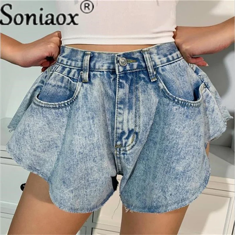 Women Casual Ripped Denim Shorts Sexy 