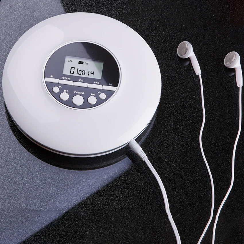 Portable CD Player For Adults Students Kids Personal Compact Disc CD Player Music Reproductor with Headphones Jack