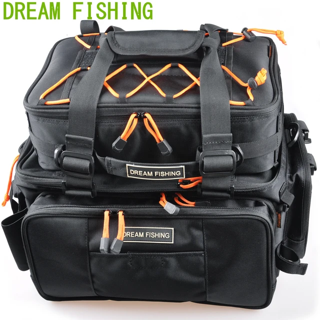 Lixada Fishing Backpack Waterproof Fishing Lures Reel Bag Adjustable Straps  Fish Tackle Storage Bag +Fishing Tackle Boxes - AliExpress