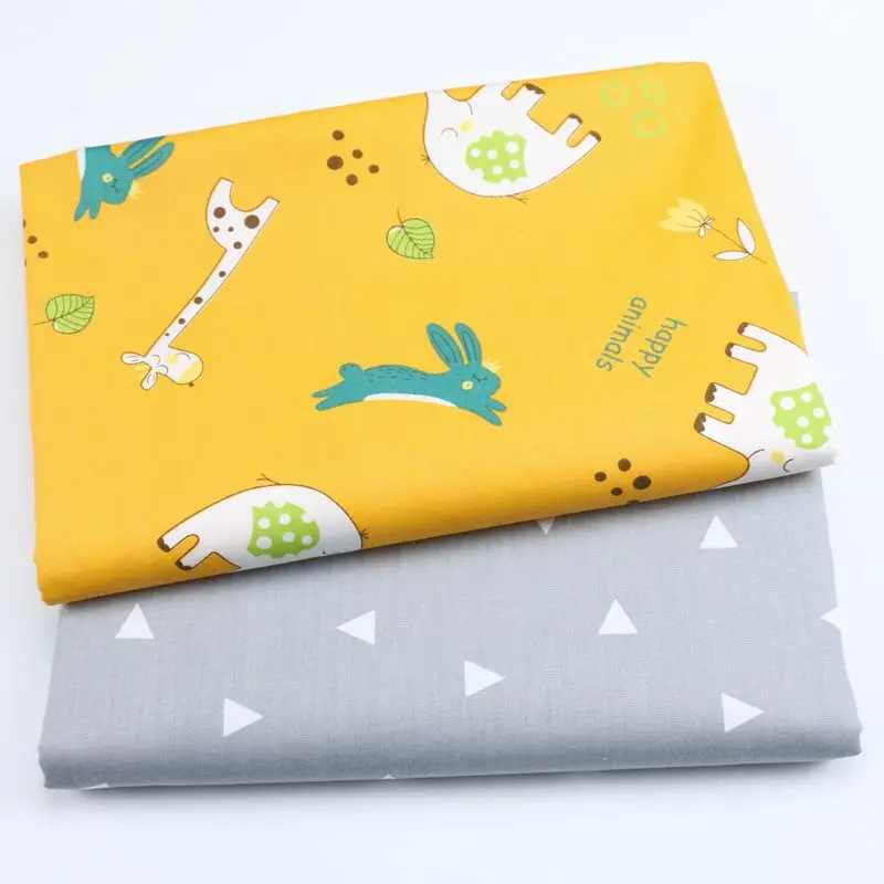 Принт с животными детская одежда саржа из хлопчатобумажной ткани фабричное кружево стеганое украшение общежития детский халат хлопковая ткань