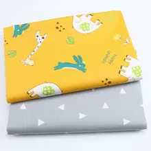 Принт с животными детская одежда саржа из хлопчатобумажной ткани фабричное кружево стеганое украшение общежития детский халат хлопковая ткань