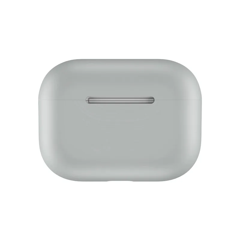 Light Gray Ультратонкий Мягкий силиконовый чехол для Apple Airpods Pro, Модный милый однотонный чехол для наушников с Bluetooth для Airpods 3 Capa - Цвет: Light Gray