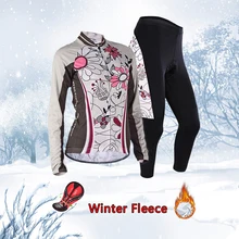 Одежда для велоспорта женский зимний комплект термальная флисовая велосипедная одежда женская велосипедная Джерси спортивный костюм Майо форма комплект для тела
