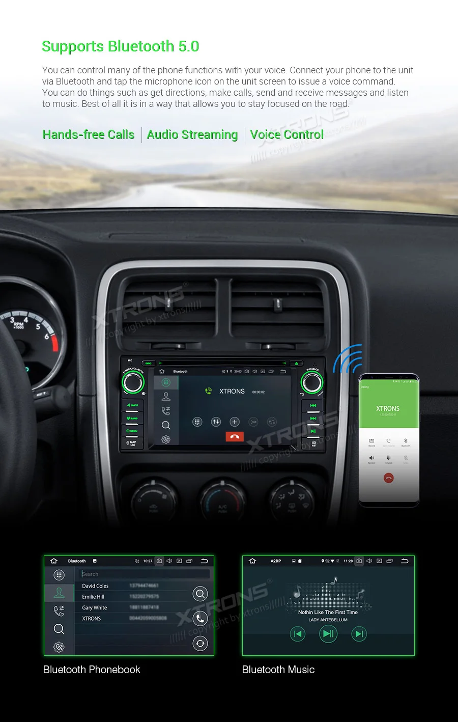 Best XTRONS 6.2"Android 9.0 Octa Core 4GB RAM 64GB ROM Car DVD Player Multimedia GPS System TPMS SWC for JEEP for DODGE for Chrysler 15