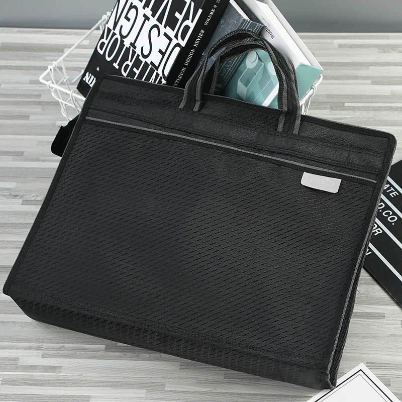

New Style Hot Sales Oxford Cloth Large Thick Multilayer Zipper Waterproof Briefcase Simple Multi-functional Carry Bag