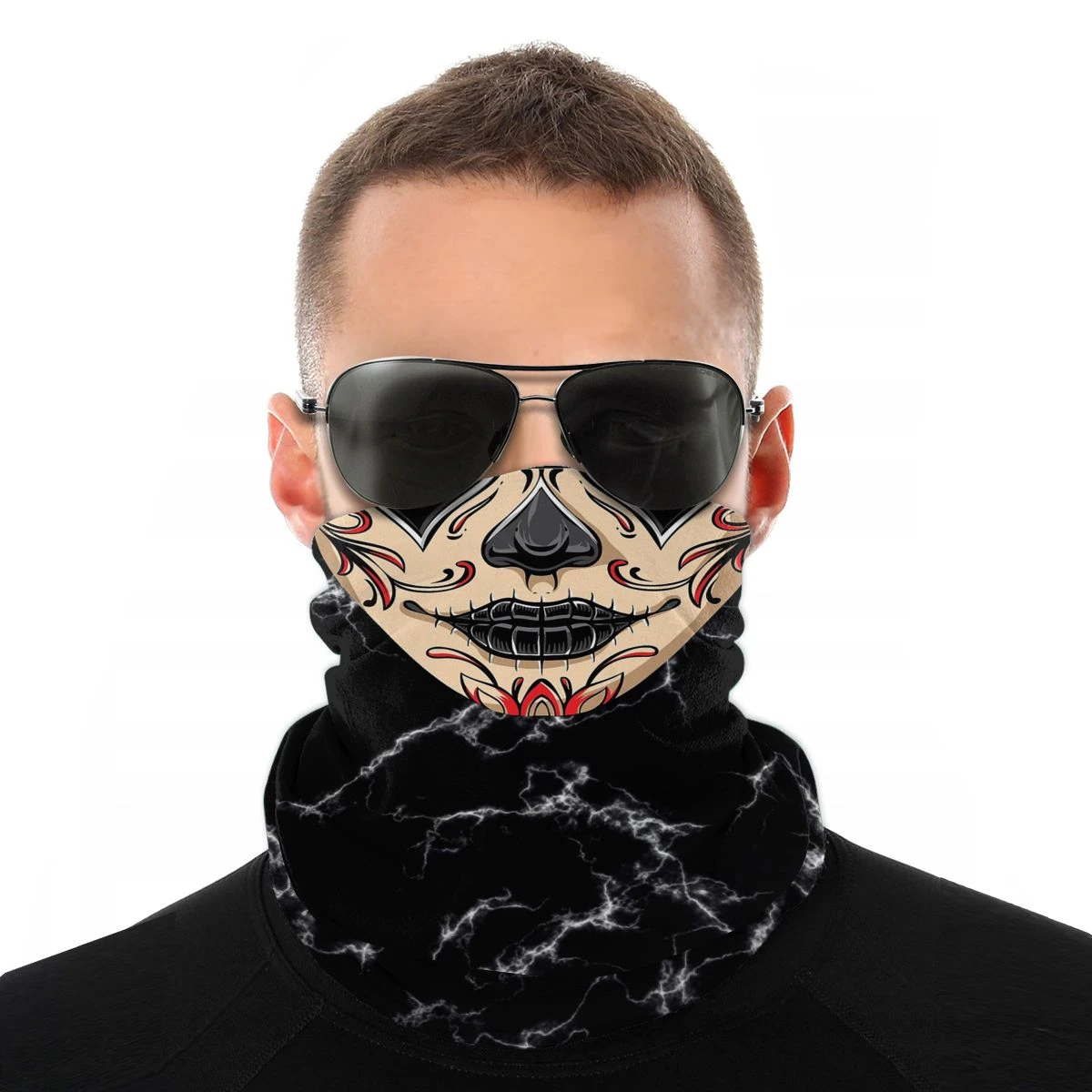 kapperszaak verachten Geliefde La Catrina Schedel Magic Sjaal Half Gezichtsmasker Halloween Masker Tube  Sjaal Naadloze Bandana Stofdicht Hoofdband Outdoor Wandelen|Sjaal voor  mannen| - AliExpress