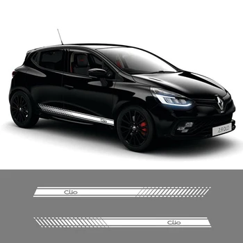 

2 PCS Car Vinyl Side Stripes Stickers Auto Graphics Decals For Renault Clio