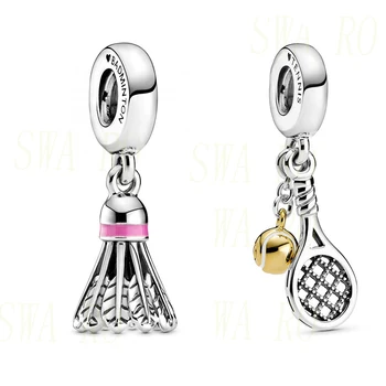 

2020 New High-quality Passion Badminton Bird, Tennis Racket And Ball Pendant Pendant Diy Original Suitable For Women 1:1 Jewelry