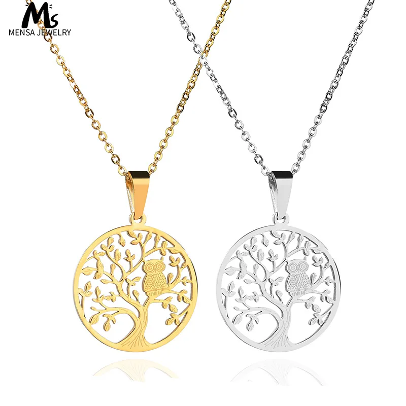 

Simple Versatile INS Necklace Owl Lucky Tree Pendant Korean-style Simple Students MORI Series Necklace