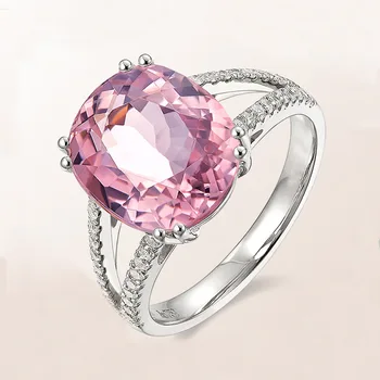 

CHAMSS Fashion Pink Zircon Ring Personality Simple Feminine Romantic Gift