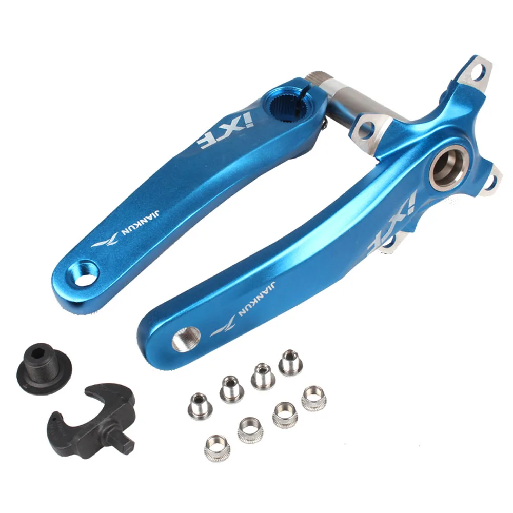 blue Велосипедный кривошипный комплект Профессиональный 104 BCD CNC Untralight кривошипный рычаг система для велосипеда горный велосипед BB Кривошип для велосипедных аксессуаров велосипедная часть - Цвет: blue