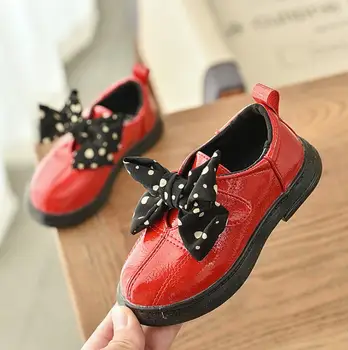 

Kids Shoes Spring Autumn Baby Fashion Bow Shoes Girls Casual British Style Flats Children Soft Loafer Black Shoes