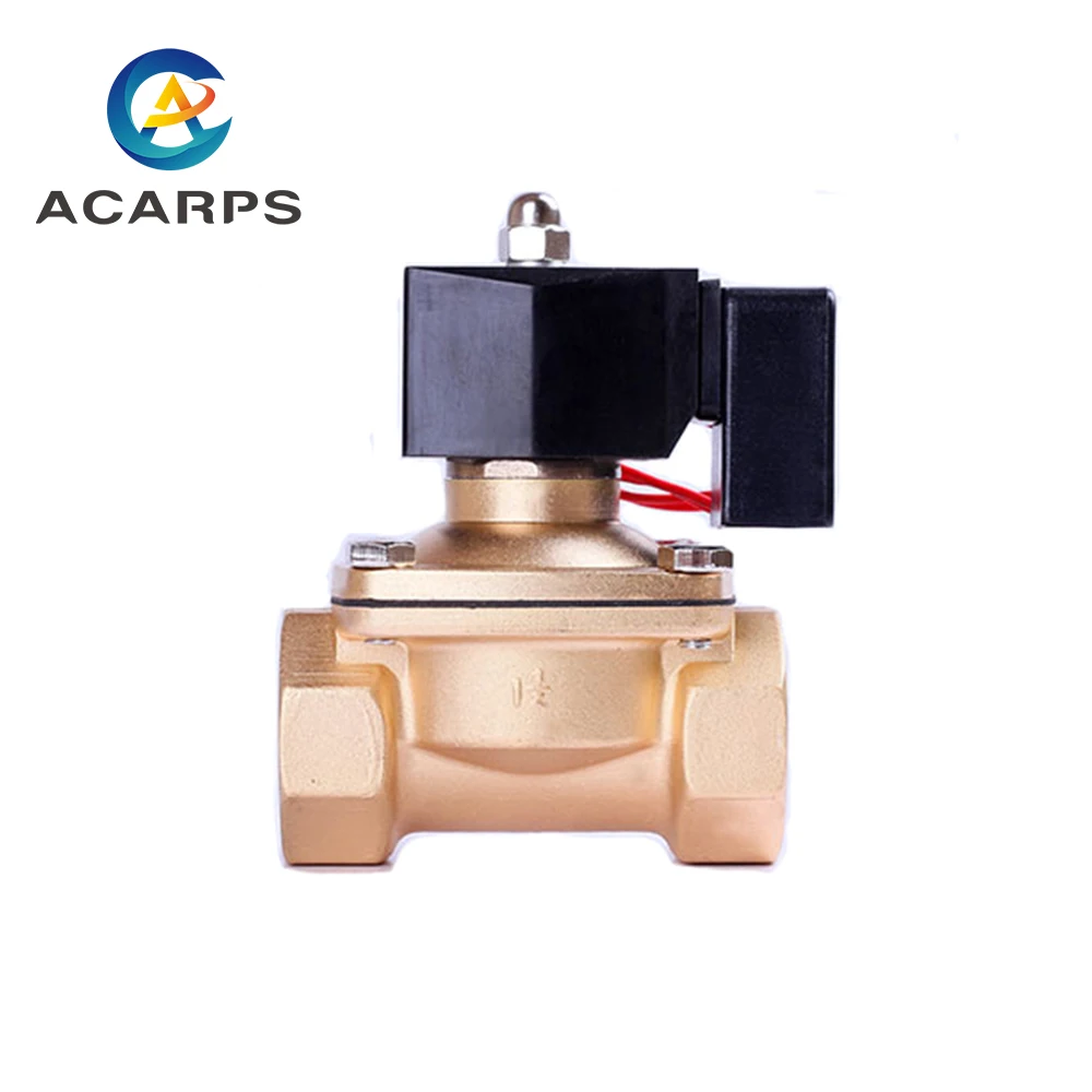 

Non Hot 3/4"1" 1-1/4"1-1/2" 2" Solenoid Valve Water Air Oil Brass Normally Closed Electric 220v 12v 110v 24v For Long-time Worki