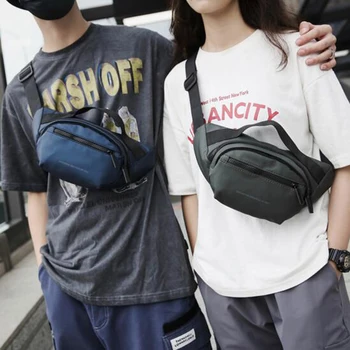 

Men Bag Women Bag Nylon Waist Bag Outdoor Sports Waterproof pockets Male Female Chest Bag Multi-functional Mobile Coin Purses