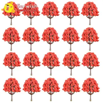 

Surwish 20pcs 6cm Ho 1:85 Scale Kapok Tree Model Railroad Architecture Diorama Tree For Diy Scenery Landscape