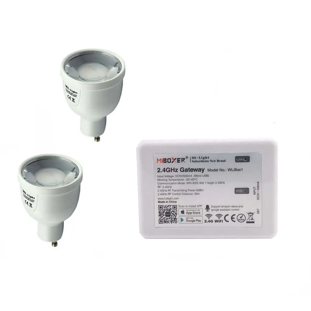 IBX2 RF пульт дистанционного управления Wifi + 5 Вт RGBW/RGBWW светодиодная лампа Mi Light GU10 2 4G