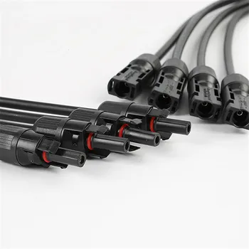 

MC4 Solar Panel Adaptor Cable Connector 4 Branch Y Type Five Way Plug Parallel Connection of Battery Plate Assembly